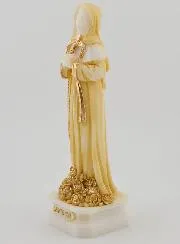 Painted Alabaster Statue of Saint Rita – 12cm