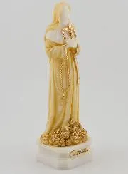 Painted Alabaster Statue of Saint Rita – 12cm