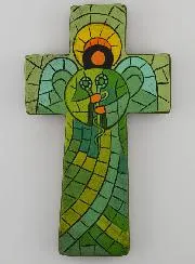 Ceramic Cross Healing Angel – 15cm