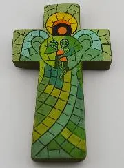 Ceramic Cross Healing Angel – 15cm