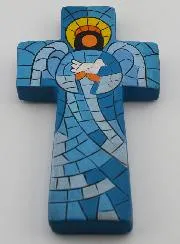 Ceramic Cross Angel of Peace – 15cm