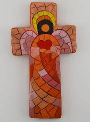 Ceramic Cross Angel of Love – 15cm