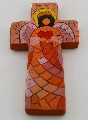 Ceramic Cross Angel of Love – 15cm