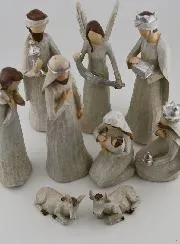 Complete Christmas Nativity Scene with 11 Figures