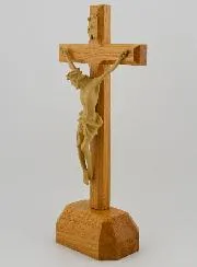 Oak Crucifix on a Base – 22cm