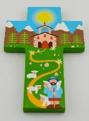 Wooden Children’s Cross – Good Shepherd