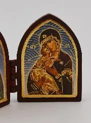 Small Diptych Icon – Christ Pantocrator and Our Lady of Vladimir