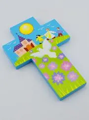 Wooden Children’s Cross – Priest and Dove