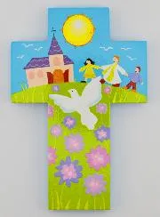 Confirmation Gift – Children’s Cross Priest and Holy Spirit