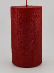 Modern Tabletop Candle – Carmine Red