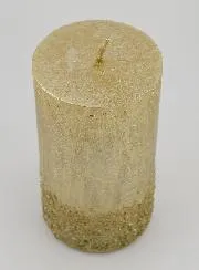Tabletop Candle with Relief – Champagne