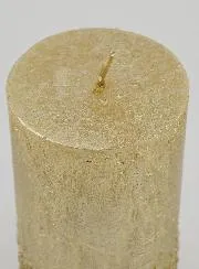 Tabletop Candle with Relief – Champagne