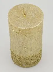Christmas Candle with Relief – Champagne