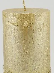Christmas Candle with Relief – Champagne