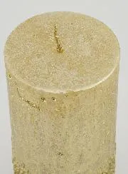 Christmas Candle with Relief – Champagne