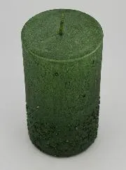 Tabletop Candle with Relief – Fir Green