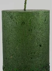Tabletop Candle with Relief – Fir Green
