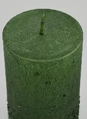 Tabletop Candle with Relief – Fir Green