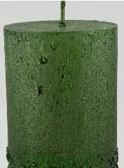 Christmas Candle with Relief – Fir Green