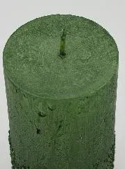 Christmas Candle with Relief – Fir Green