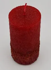 Tabletop Candle with Relief – Red