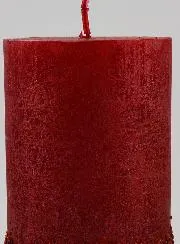 Tabletop Candle with Relief – Red
