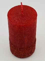 Christmas Candle with Relief – Red