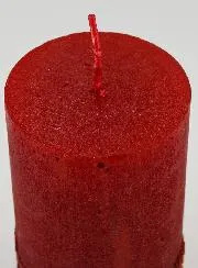 Christmas Candle with Relief – Red