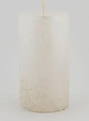 Tabletop Candle with Relief – Pearlescent White