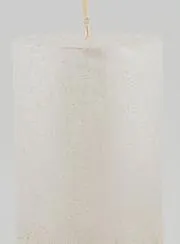 Tabletop Candle with Relief – Pearlescent White