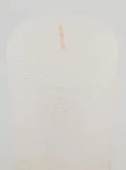 Tabletop Candle with Relief – Pearlescent White