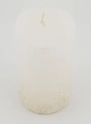 Christmas Candle with Relief – Pearlescent White