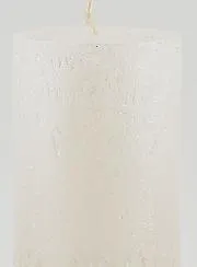 Christmas Candle with Relief – Pearlescent White