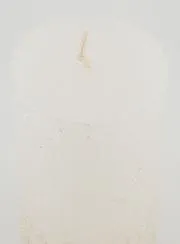 Christmas Candle with Relief – Pearlescent White