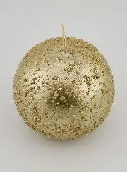 Glitter Ball Tabletop Candle – Champagne