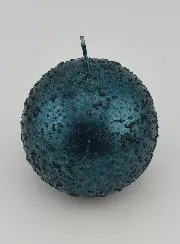 Glittery Sphere Decorative Candle – Blue-Green