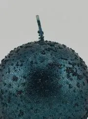 Glittery Sphere Decorative Candle – Blue-Green