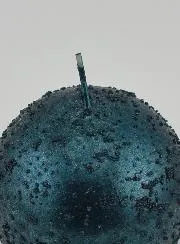 Glittery Sphere Decorative Candle – Blue-Green