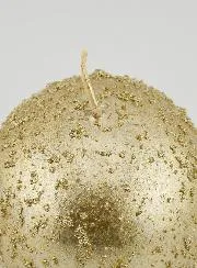 Glittery Christmas Ball Candle – Champagne