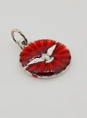 Medal of the Holy Spirit with Red Enamel – 18 mm