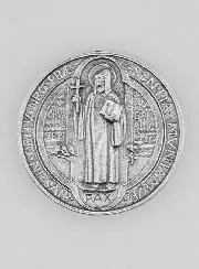 Saint Benedict Self-Adhesive Badge – 33mm