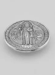 Saint Benedict Self-Adhesive Badge – 33mm