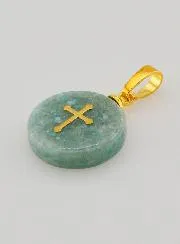 Medal with Cross – Blue Green
