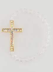 Bracelet with Cross and Diamonds