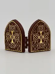 Mini Diptych Icon – Sacred Heart of Jesus and Saint Therese