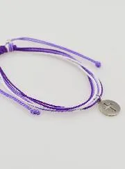 Bracelet with Cross - Purple