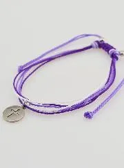 Bracelet with Cross - Purple