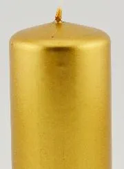 Metallic Christmas Candle – Gold