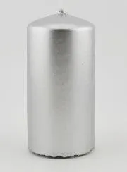 Metallic Christmas Candle – Silver