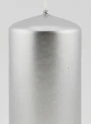 Metallic Christmas Candle – Silver